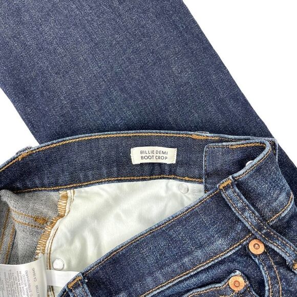 J. Crew 9" demi-boot crop jean in Dark Worn wash Sz 25 Item AB376 - Picture 9 of 10